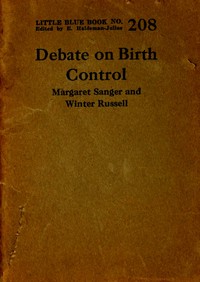 Cover of Debate on birth control. Margaret Sanger and Winter Russell