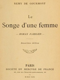 Cover of Le songe d'une femme: roman familier