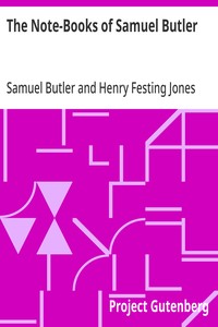 Cover of The Note-Books of Samuel Butler
