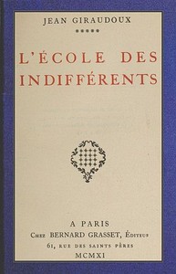 Cover of L'École des indifférents