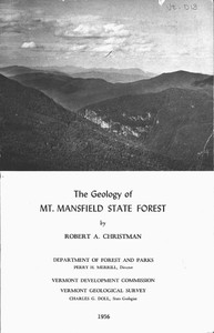 Cover of The Geology of Mt. Mansfield State Forest