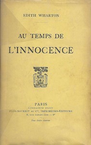 Cover of Au temps de l'innocence