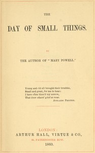 Cover of The Day of Small Things