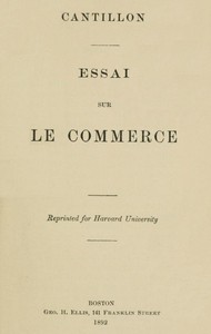 Cover of Essai sur le commerce
