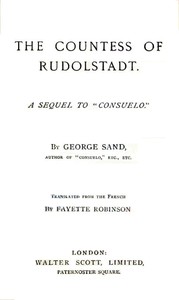 Cover of The Countess of Rudolstadt A Sequel to "Consuelo"