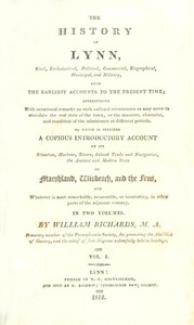 Cover of The History of Lynn, Vol. 1 [of 2]