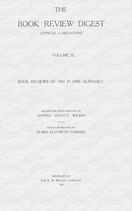 Cover of The book review digest, Volume 03, 1907