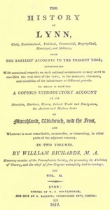 Cover of The History of Lynn, Vol. 2 [of 2]