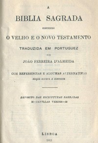 Cover of A Biblia Sagrada, Contendo o Velho e o Novo Testamento