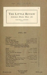 Cover of The Little Review, April 1914 (Vol. 1, No. 2)