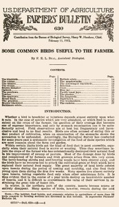 Cover of Some Common Birds Useful to the Farmer (1915 edition)