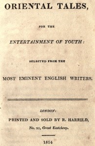 Cover of Oriental tales, for the entertainment of youth Selected from the most eminent English writers