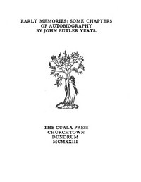 Cover of Early memories; some chapters of autobiography