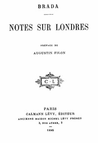 Cover of Notes sur Londres