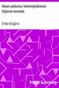 Cover of Hänen poikansa: Kolminäytöksinen hiljainen komedia