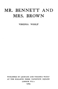 Cover of Mr. Bennett and Mrs. Brown