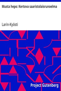 Cover of Musta hepo: Kertova saaristolaisrunoelma