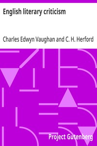 Cover of English literary criticism
