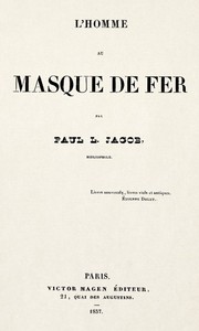 Cover of L'homme au masque de fer