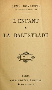 Cover of L'enfant à la balustrade