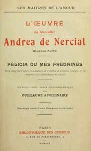 Cover of L'oeuvre du chevalier Andrea de Nerciat (2/2) Félicia ou mes fredaines