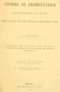 Cover of Studies on Fermentation The diseases of beer, their causes, and the means of preventing them