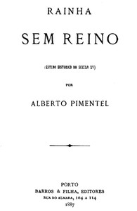 Cover of Rainha sem reino (Estudo historico do seculo XV)