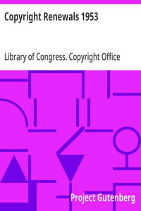Cover of Copyright Renewals 1953