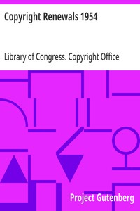 Cover of Copyright Renewals 1954