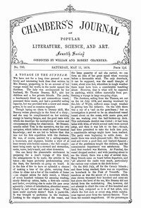 Cover of Chambers's Journal of Popular Literature, Science, and Art, No. 750, May 11, 1878