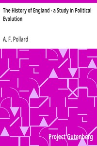 Cover of The History of England - a Study in Political Evolution