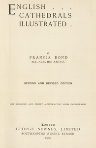 Cover of English Cathedrals Illustrated Second and Revised Edition