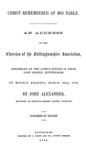 Cover of Christ Remembered at His Table