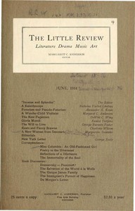 Cover of The Little Review, June 1914 (Vol. 1, No. 4)