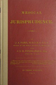 Cover of Medical Jurisprudence, Volume 2 (of 3)