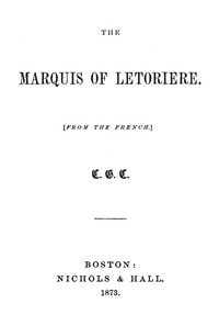 Cover of The Marquis of Létorière