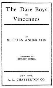 Cover of The Dare Boys in Vincennes
