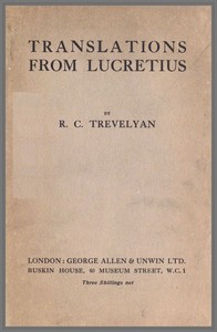 Cover of Translations from Lucretius