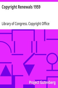 Cover of Copyright Renewals 1959