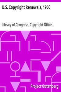 Cover of Copyright Renewals 1960