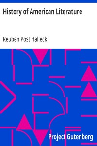 Cover of History of American Literature