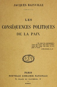 Cover of Les conséquences politiques de la paix
