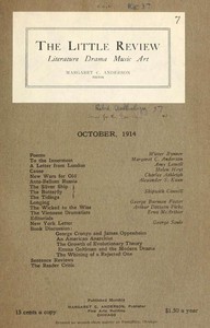 Cover of The Little Review, October 1914 (Vol. 1, No. 7)