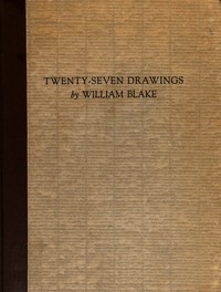 Cover of Twenty-Seven Drawings by William Blake Being Illustrations for Paradise Lost, Comus, and the Bible