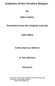 Cover of Institutes of the Christian Religion (Vol. 2 of 2)