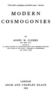 Cover of Modern cosmogonies