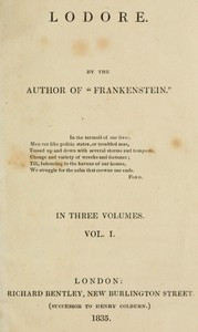 Cover of Lodore, Vol. 1 (of 3)