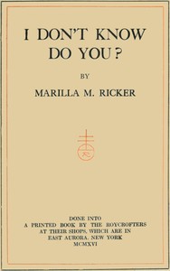 Cover of I don't know, do you?