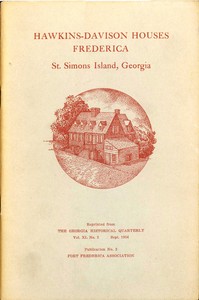 Cover of Hawkins-Davison Houses, Frederica, St. Simons Island, Georgia