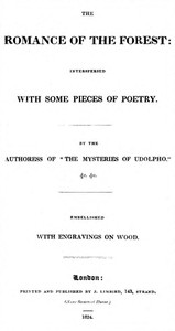 Cover of The Romance of the Forest, interspersed with some pieces of poetry.
